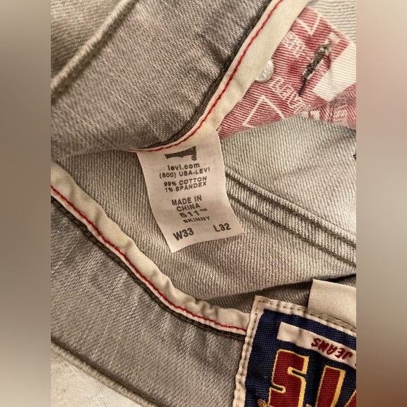 Levi’s 511 skinny jeans, gray, 33x32 - Picture 4 of 4